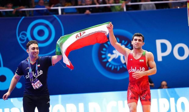 کسب مدال طلای مسابقات کشتی فرنگی روسیه توسط ایمان محمدی